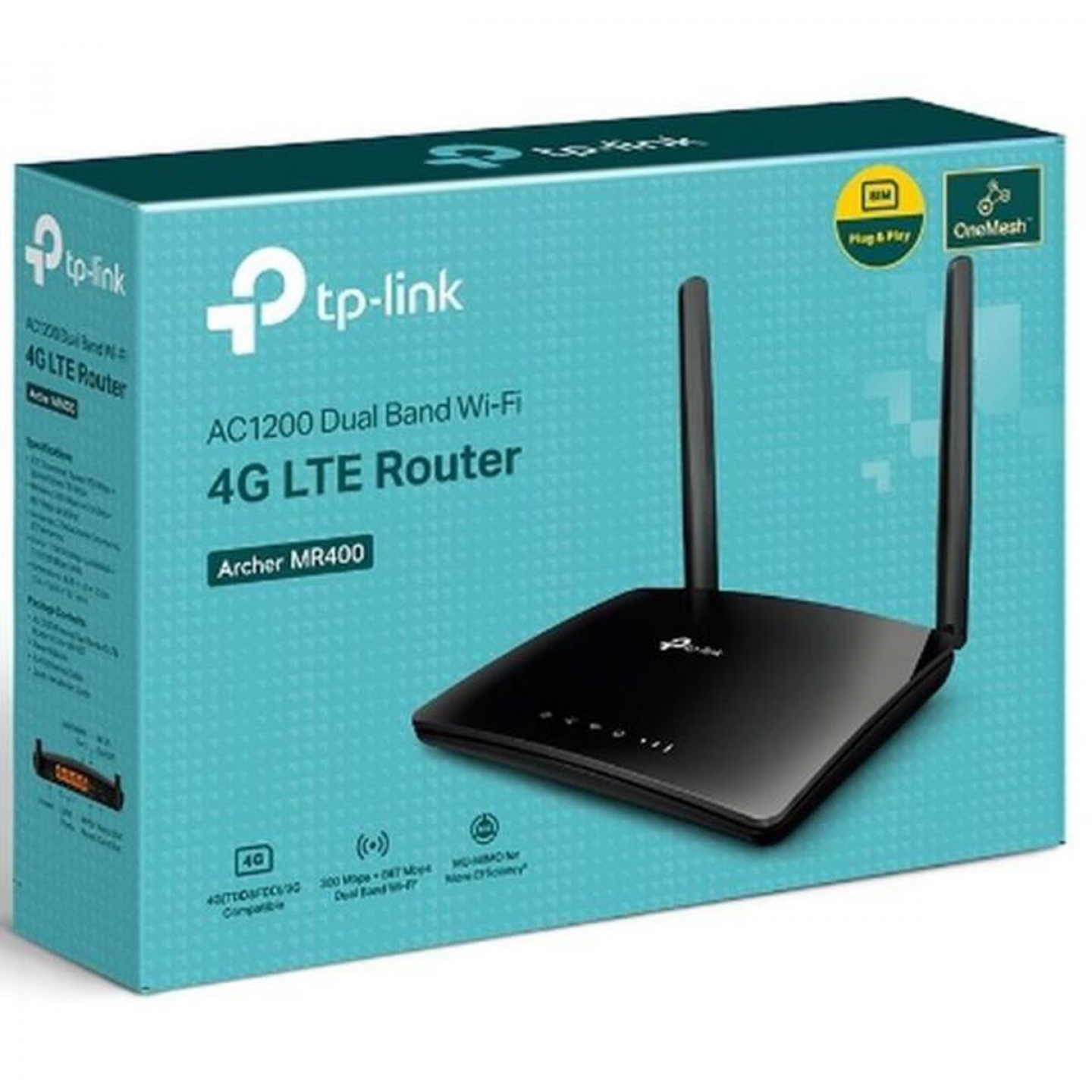 TP-Link - Archer MR400 - Routeur 4G LTE WiFi AC 1200 Mbps avec antennes détachables